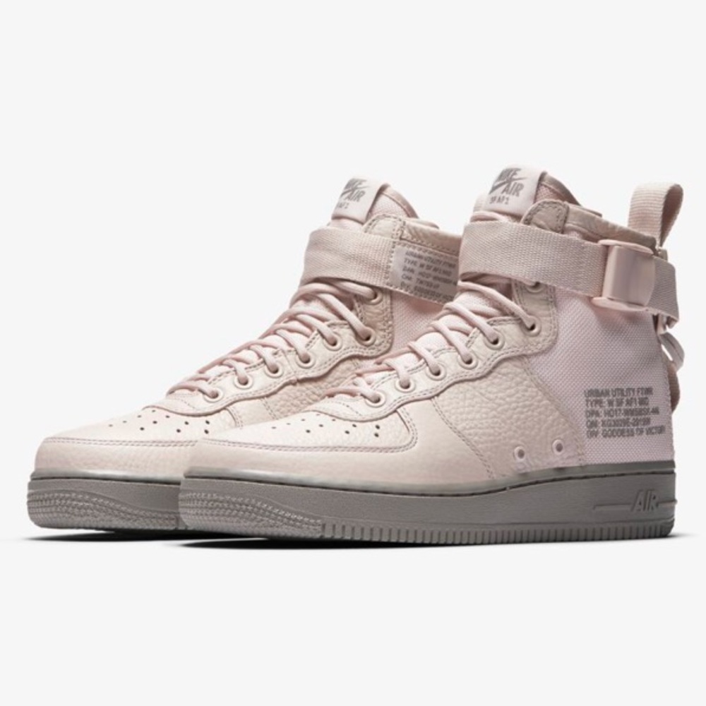 Womens Nike SF Air Force 1 Mid pink Silt Red 9